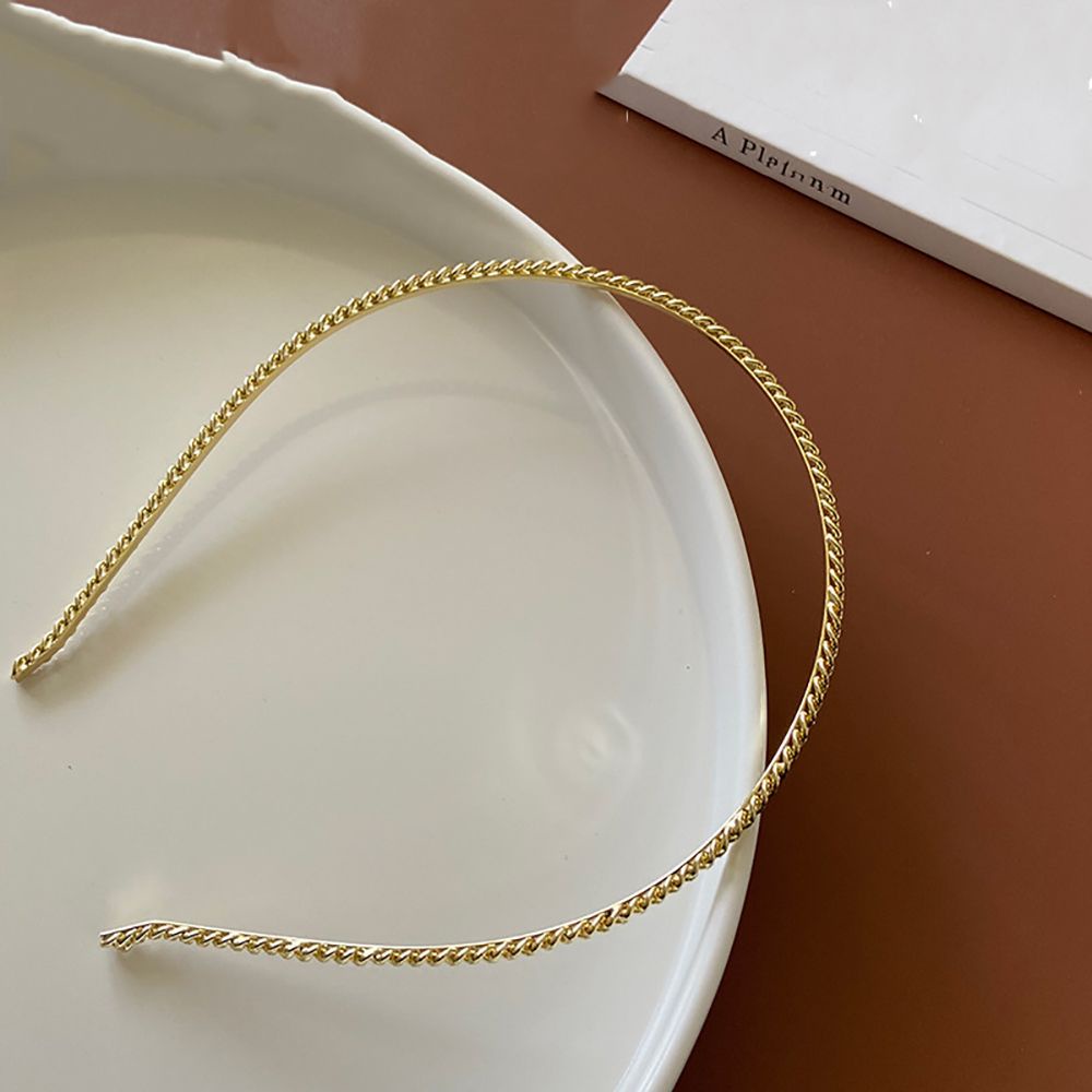 Băng Đô Cài Tóc Dạng Chuỗi Xích Nhiều Màu Sắc Phong Cách Hàn Quốc Sang Trọng Cho Nữ