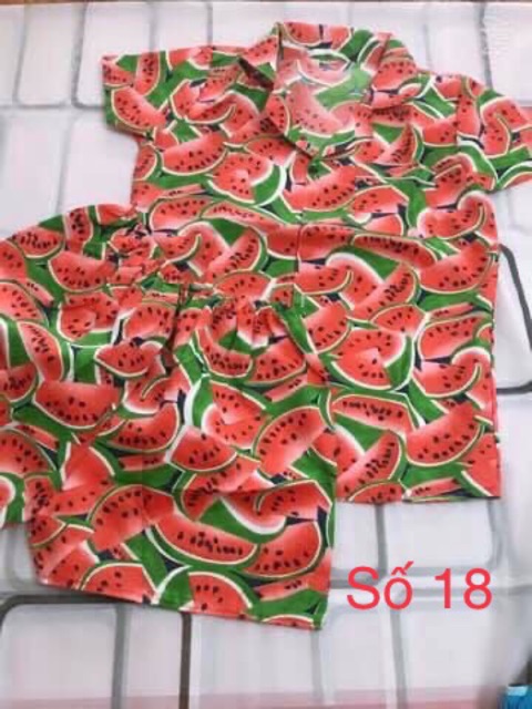 Bộ Pijama Tay Ngắn Quần Đùi