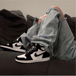 Giày thể thao Jodan , Giày sneaker JD1 HIGH đen trắng cao mới nhất,hót nhất
