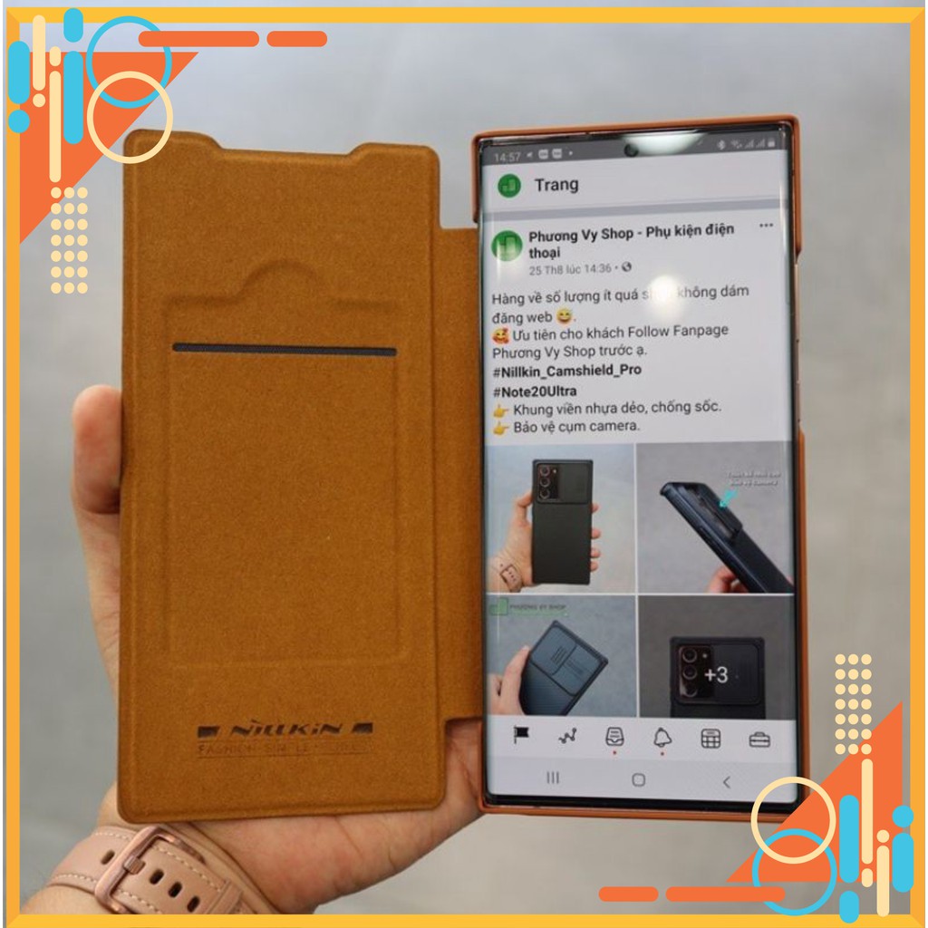 Bao Da Điện Thoại NILLKIN Qin Series Nắp Gập Sang Trọng Cho Samsung Galaxy Note 20 Ultra / Note 20 5G hana.case