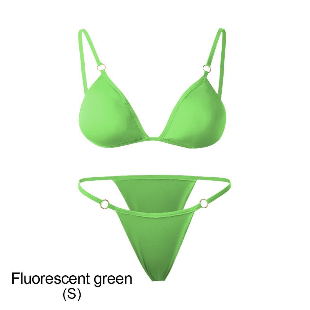 MUVAKO Bộ Đồ Bơi Màu Sắc Đơn Giản Có Khóa Kim Loại Quyến Rũ Cho Nữ