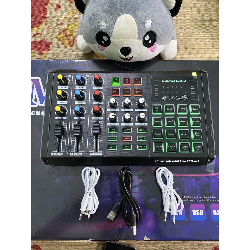 Sound Card S8 Và Mic Thu Âm ISK AT350 ⚡FREESHIP⚡ Đầy Đủ Phụ Kiện Kẹp Mic , Màng Lọc Âm . Tặng Kèm Tai Nghe Kiểm Âm