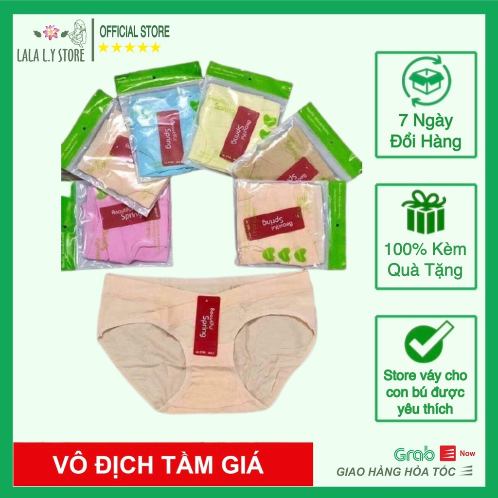 Quân lót bầu cạp chéo kháng khuẩn, quần lót mặc sau sinh cotton, mềm mịn và thoáng LALA LY Store LSU1904