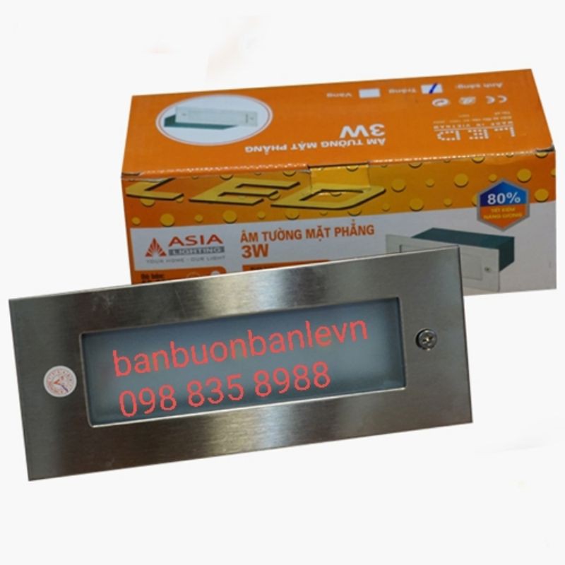 Đèn LED âm tường mặt phẳng 3 W ASIA