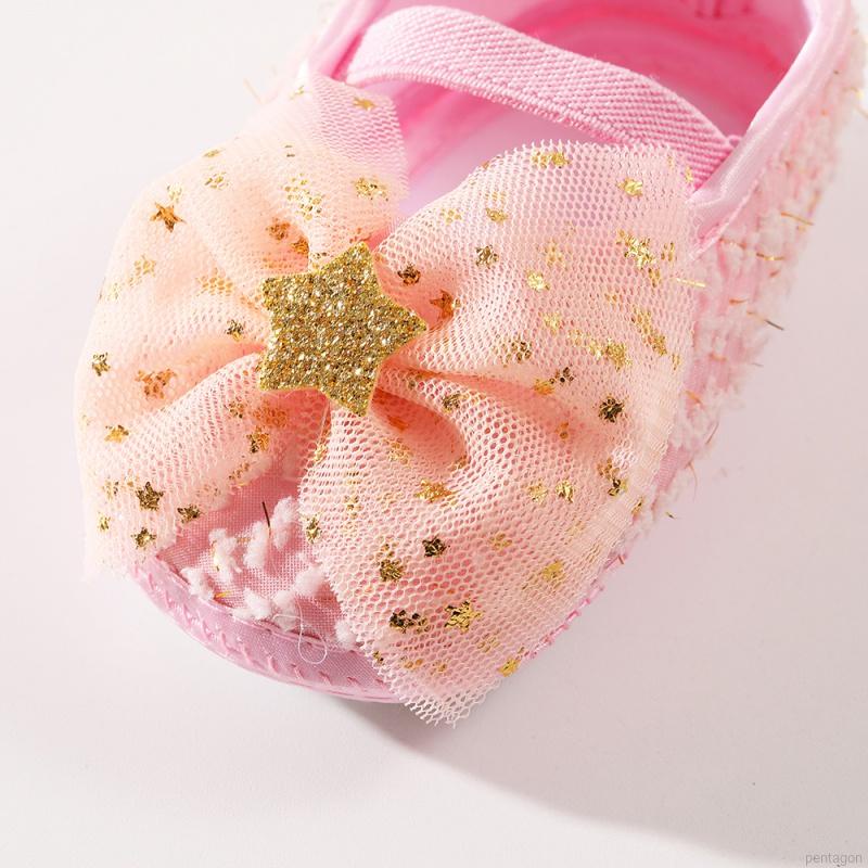 Set 2 món gồm giày và băng đô nơ công chúa đáng yêu dành cho bé gái