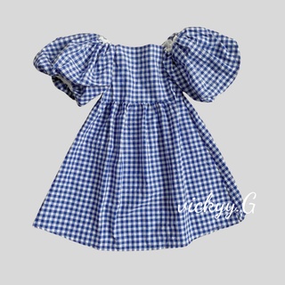 Áo kiểu kẻ sọc caro baby doll tay phồng n258-722