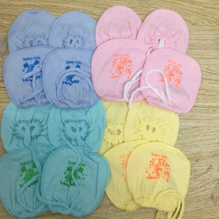 Bao chân bao tay minh hoàng dành cho bé sơ sinh ( 1 bộ gồm 2 chiếc tay và 2 chiếc châ)