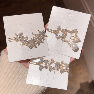 Set 3 Kẹp Tóc Hình Ngôi Sao Đính Kim Cương Giả Thời Trang Cho Nữ