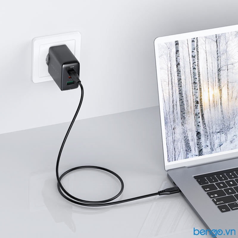 Sạc Nhanh ACEFast A13 PD3.0 65W 3 Cổng USB-C+USB-C+USB-A (EU) - Bảo Hành 18 Tháng