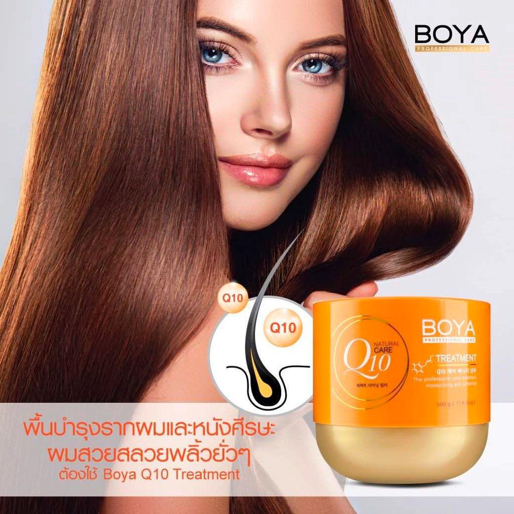 Kem Ủ Tóc Boya Dưỡng Tóc Suôn Mượt, Phục Hồi Hư Tổn 500g Q10 Boya Treatment Thái Lan