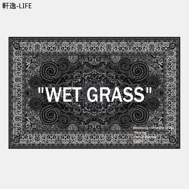 IKEA OFF WHITE Thảm Trải Sàn Nhà Họa Tiết Hoa Độc Đáo