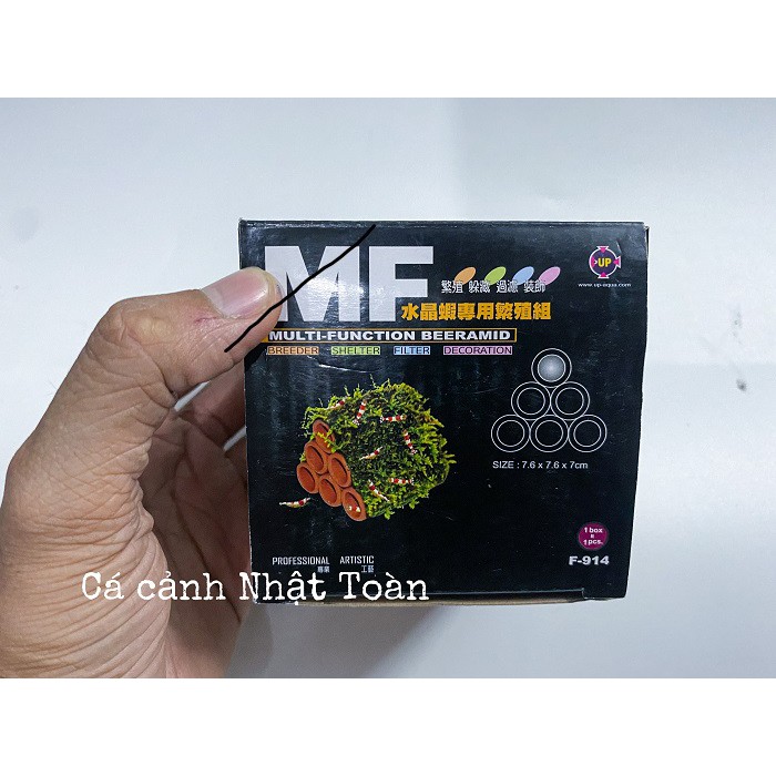 ỐNG GỐM SỨ CHO CÁ NÚP VÀO TRANG TRÍ BỂ CÁ 8x8cm F914