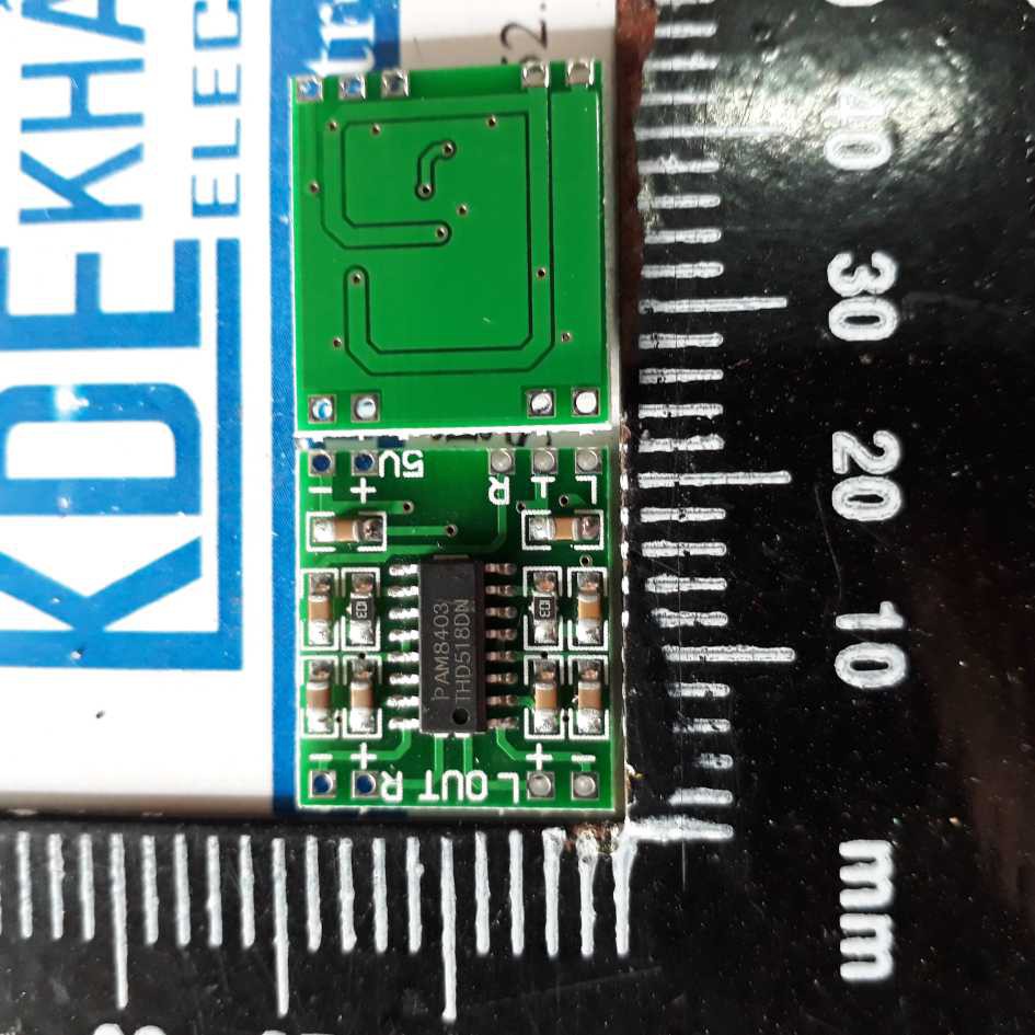 2 cái Module Khuếch Đại Audio 2x3W 5V, PAM8403 class D không biến trở kde2196