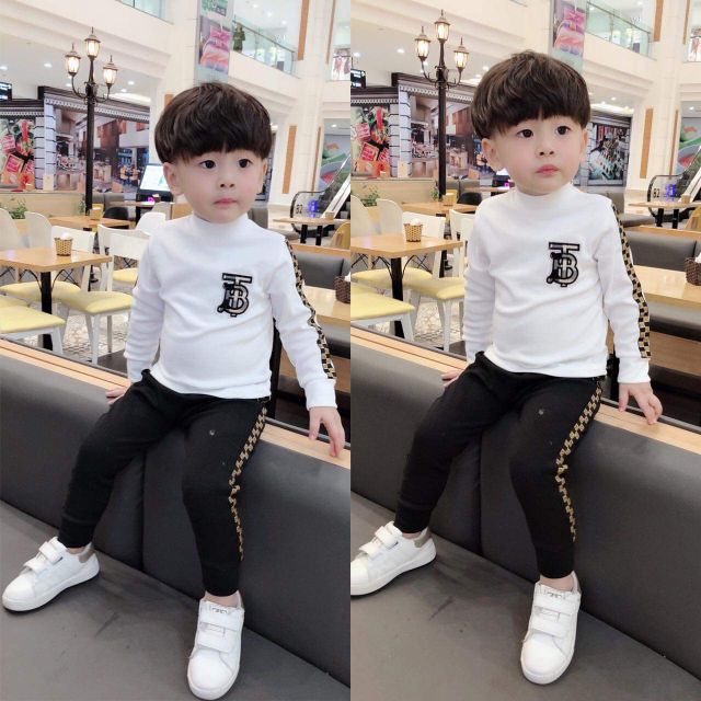 Sét bộ cotton len cổ 3 phân cho cả bé trai bé gái
