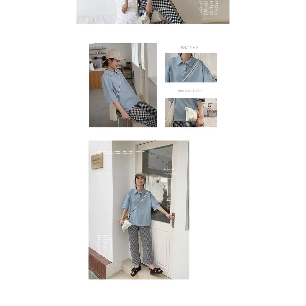 Áo polo nữ basic cổ bẻ dáng rộng cực xinh | BigBuy360 - bigbuy360.vn