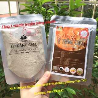 Ủ Trắng Cafe Thảo Dược, Bột Tắm Trắng Cafe dùng cả Mặt + BodyTrắng da