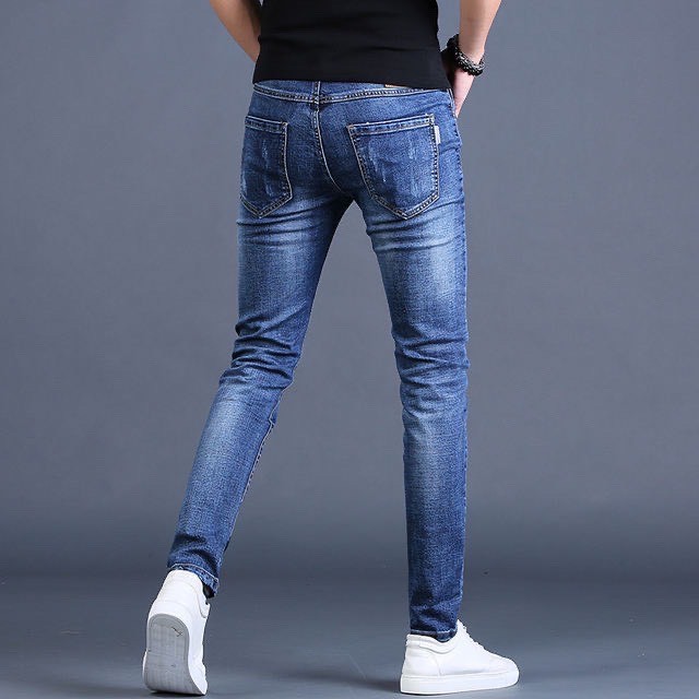 Quần Jean Nam Cào nhẹ OoKi Quần bò nam Côn Chất Co Giãn