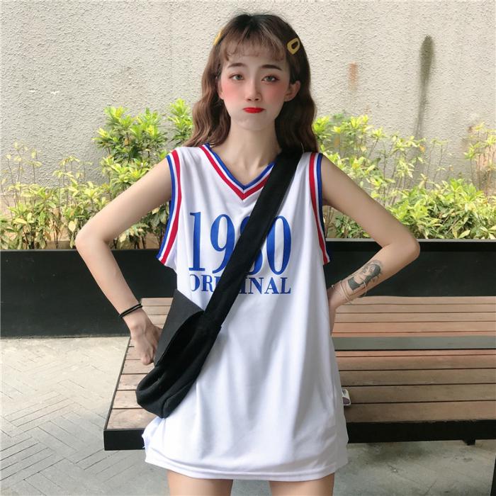 [AT] Áo Khoác Bóng Rổ Dáng Rộng Phong Cách Harajuku Hồng Kông Hợp Thời Trang Cho Nữ