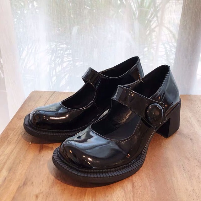 (SẴN Lì 36, Bóng 36 38 39)💥Giày đế cao dáng Lolita da PU quảng châu - 5 ảnh thật cuối | BigBuy360 - bigbuy360.vn