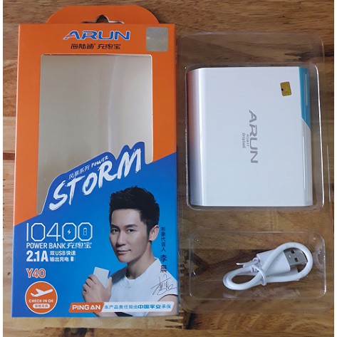 Pin sạc dự phòng Arun 10.400 mAh Chính hãng Y40 10.400 mah