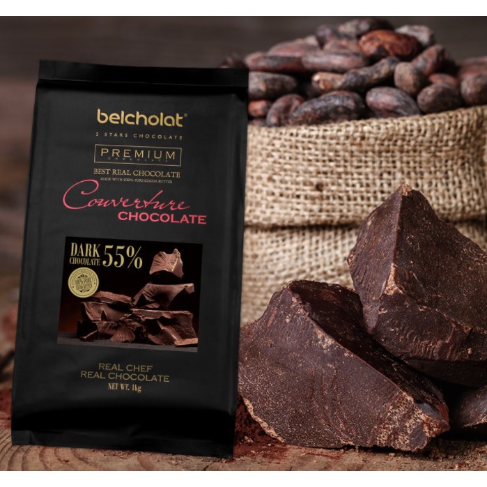 socola belchocolate 55% túi 1kg