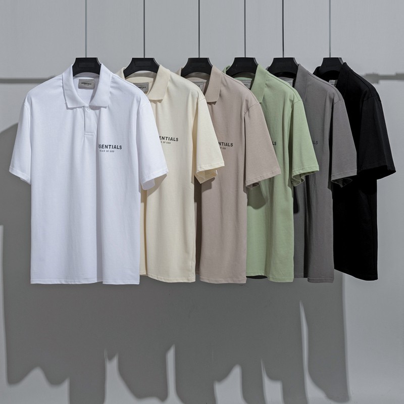 Áo Thun Polo Tay Ngắn Cổ Đứng Chất Liệu Cotton In LOGO Phản Quang Thời Trang