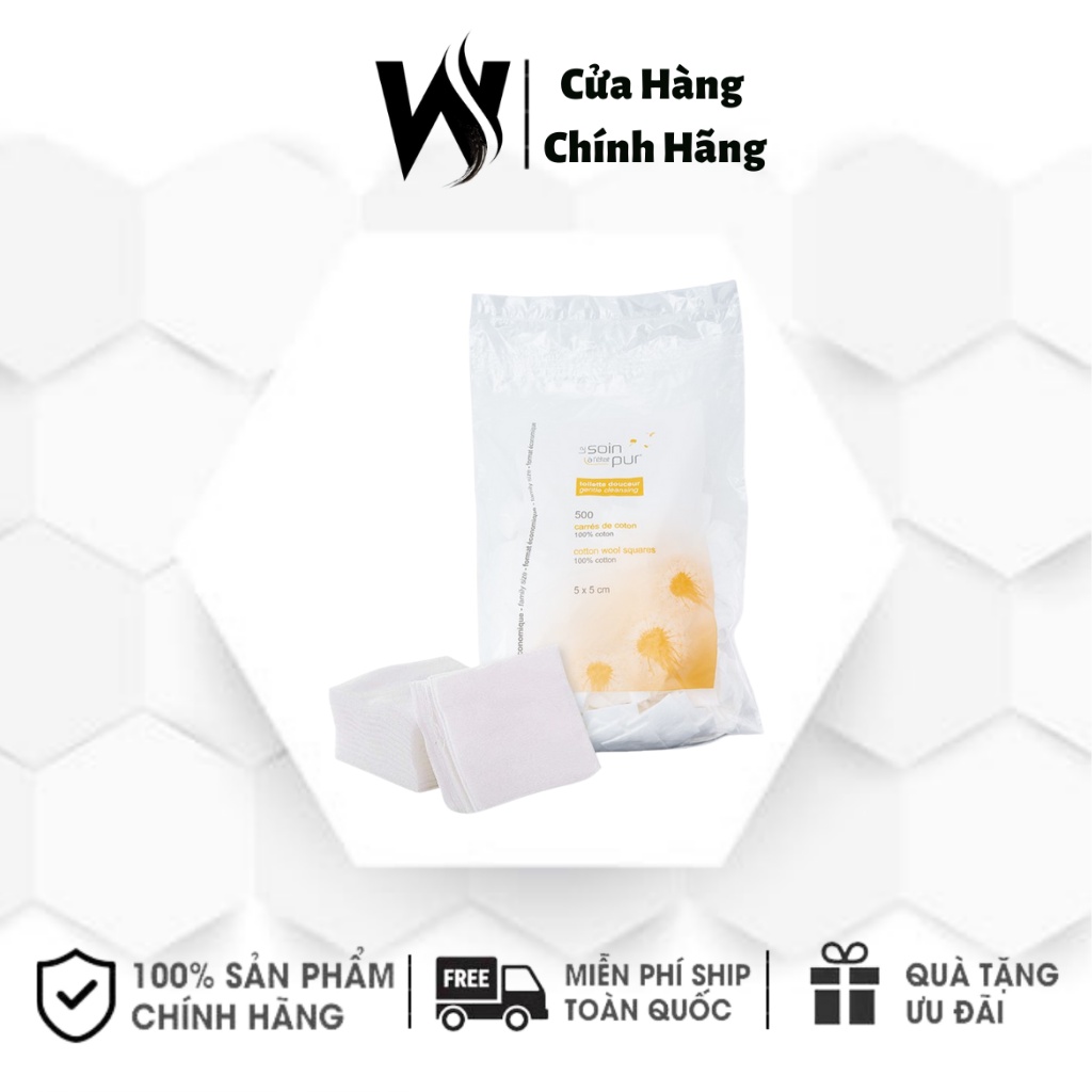 [Hàng Pháp] Bông tẩy trang 500 miếng TETRA LE SOIN LARETAT PUR nội địa Pháp White Store