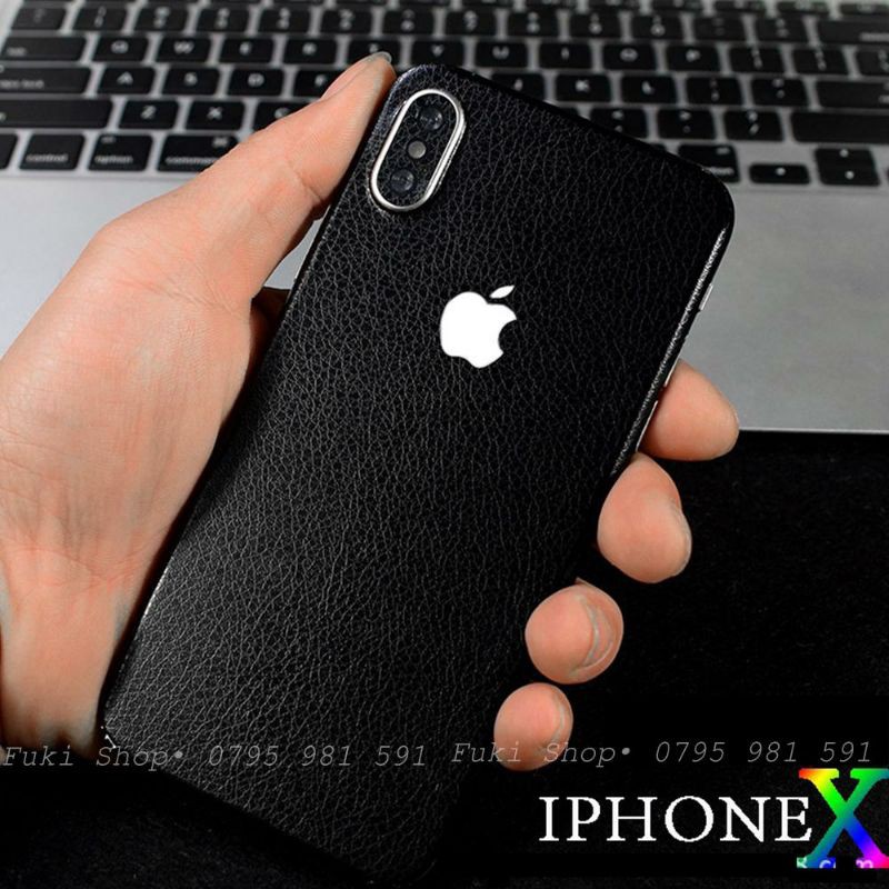 [IPHONE]Tấm Dán Skin Vân da Black Leather iPhone 5 6 7 8 6plus 7plus 8plus X XS XR XSMAX 11 PRO MAX 12 PRO MAX