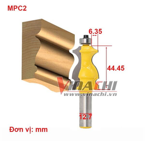 Mũi soi phào chỉ , mũi phay làm cho tủ , giường , bàn ghế , đồ nội thất gỗ.  - làm cho phôi 44mm