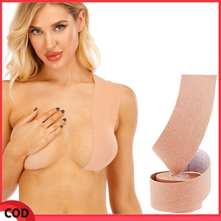 miếng dán ngực Tailorable Boob Tape Bra Bandage Pulling Breast Pad Anti Sagging Push-up Adhesive Tape Invisible Bra