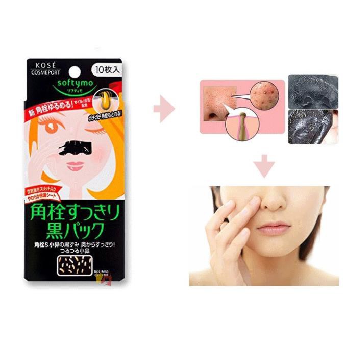 MIẾNG DÁN LỘT MỤN CÁM, MỤN ĐẦU ĐEN KOSE CHÍNH HÃNG Lấy đi mụn cám, mụn đầu đen và các tế bào chết một cách nhẹ nhàng