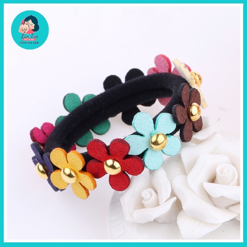 Cột Tóc Buộc Tóc Nữ Đẹp Dễ Thương Phong Cách Hàn Quốc Với Họa Tiết Đính Đá Vô Cùng Sang Trọng Dễ thương