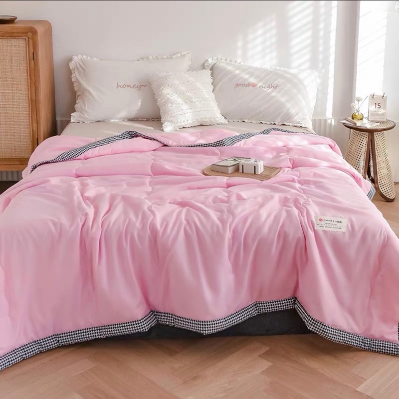 Chăn Hè Trơn Chất Liệu Đũi Mềm Thoáng Mát, Phù Hợp Thời Tiết Mùa Hè - shinbedding