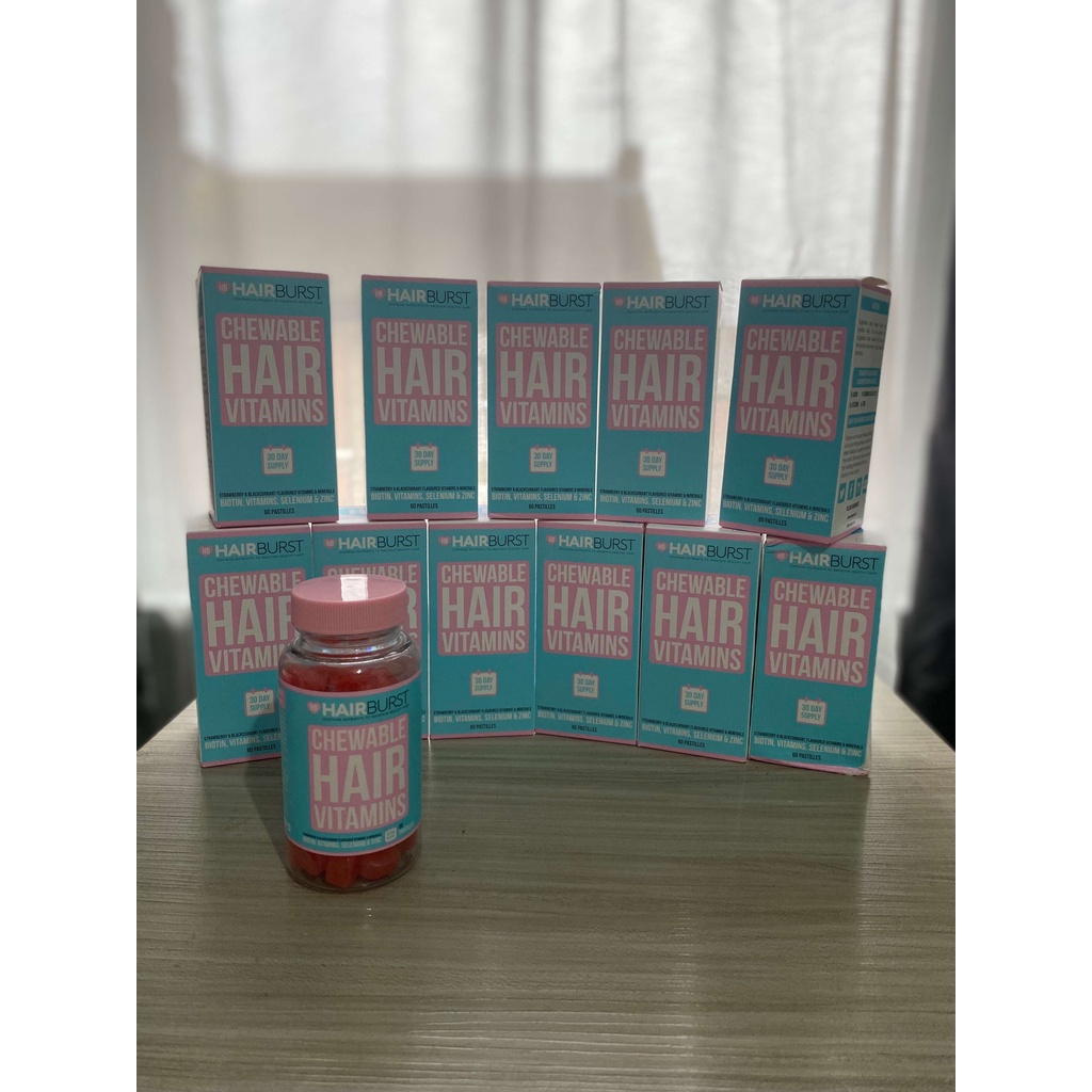 Kẹo dẻo vitamin chăm sóc tóc, kích thích mọc tóc, làm phồng tóc HAIRBURST chewable hair vitamins Anhquoc.store