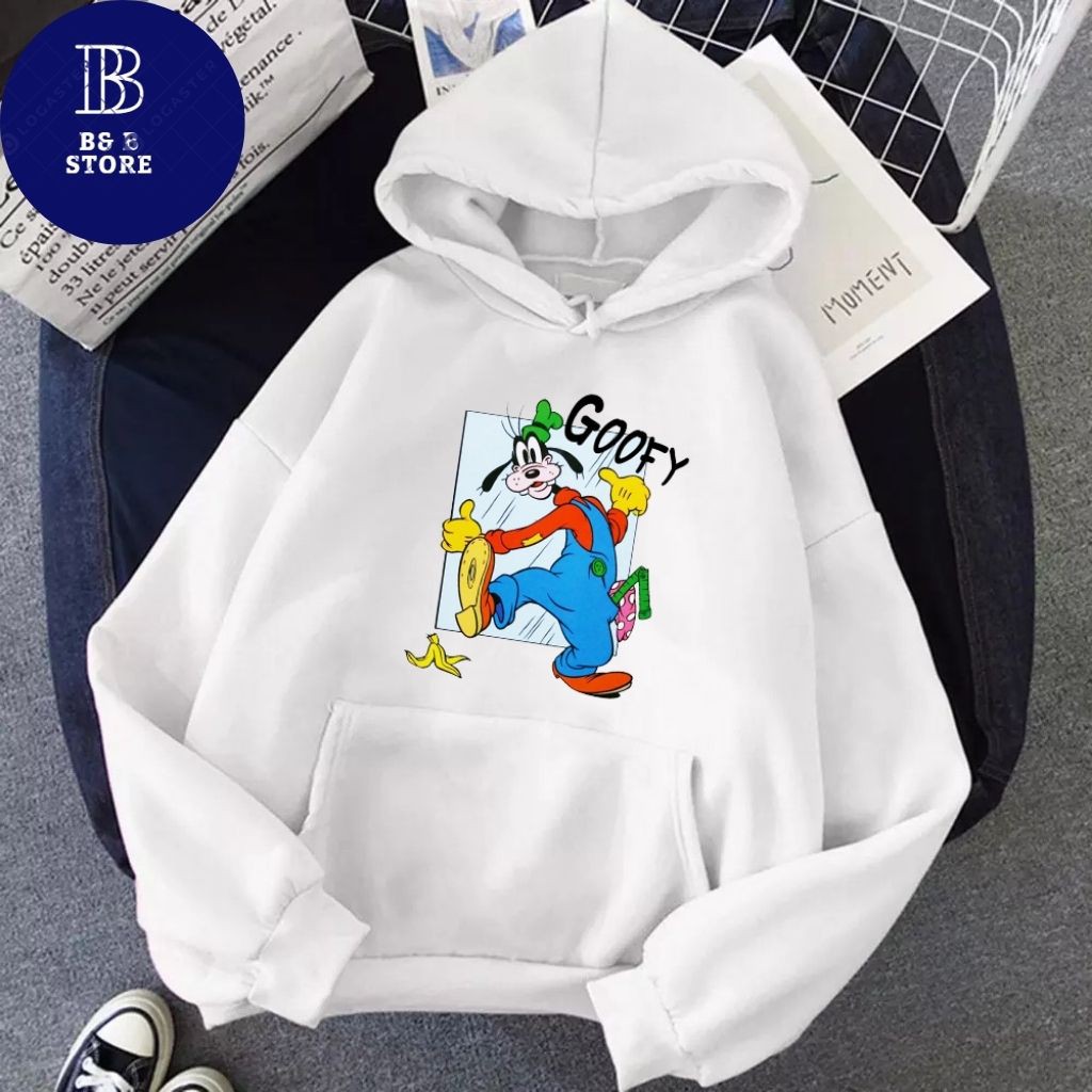 ÁO KHOÁC HOODIE NỈ UNISEX IN GOOFY SIÊU CUTE ÁO KHOÁC HOODIE LOCAL BRAND FORM RỘNG NAM NỮ NHIỀU MÀU