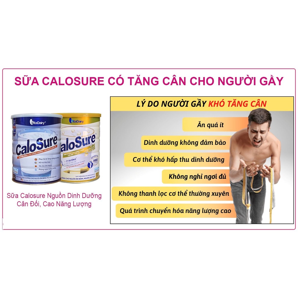 [Mẫu mới] Sữa Calosure gold hộp 900g ( Date mới )