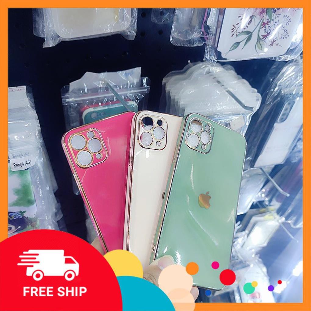 FRESHIP Ốp lưng Iphone 7/7plus8/8plus XSMax 11/12 Pro Max đủ màu sắc Nhựa dẻo Viền bóng giống iphone 12[Có iphone 12]