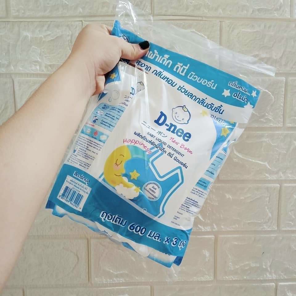 (Túi to 1,4L) Nước giặt xả quần áo Dnee 2in1 nội địa Thái Lan - Hương Thơm Bền Lâu - An Toàn Cho Trẻ Sơ Sinh