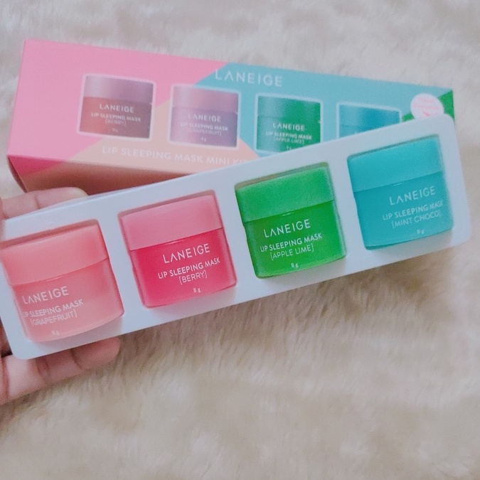 set nạ ngủ môi lip sleeping mask 8g