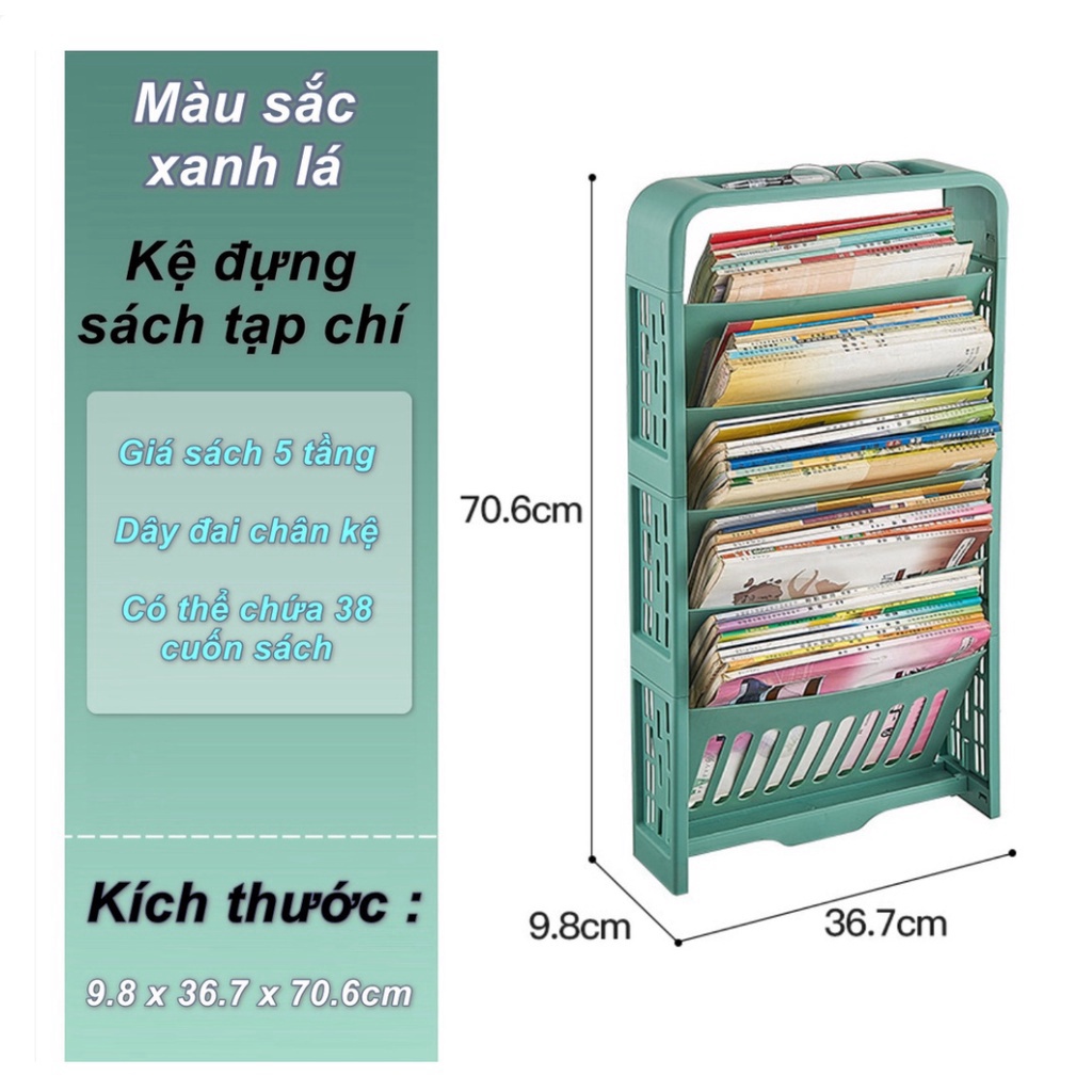 Libishop - Kệ sách đề bàn, Kệ tạp chí gắn bên hông bàn học tập cao cấp