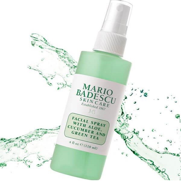 Toner xịt Mario Badescu Facial Spray Cucumber and Green Tea / Herbs & Rosewater