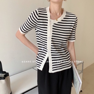 Áo cúc chéo + chân váy trắng ( Set rời)