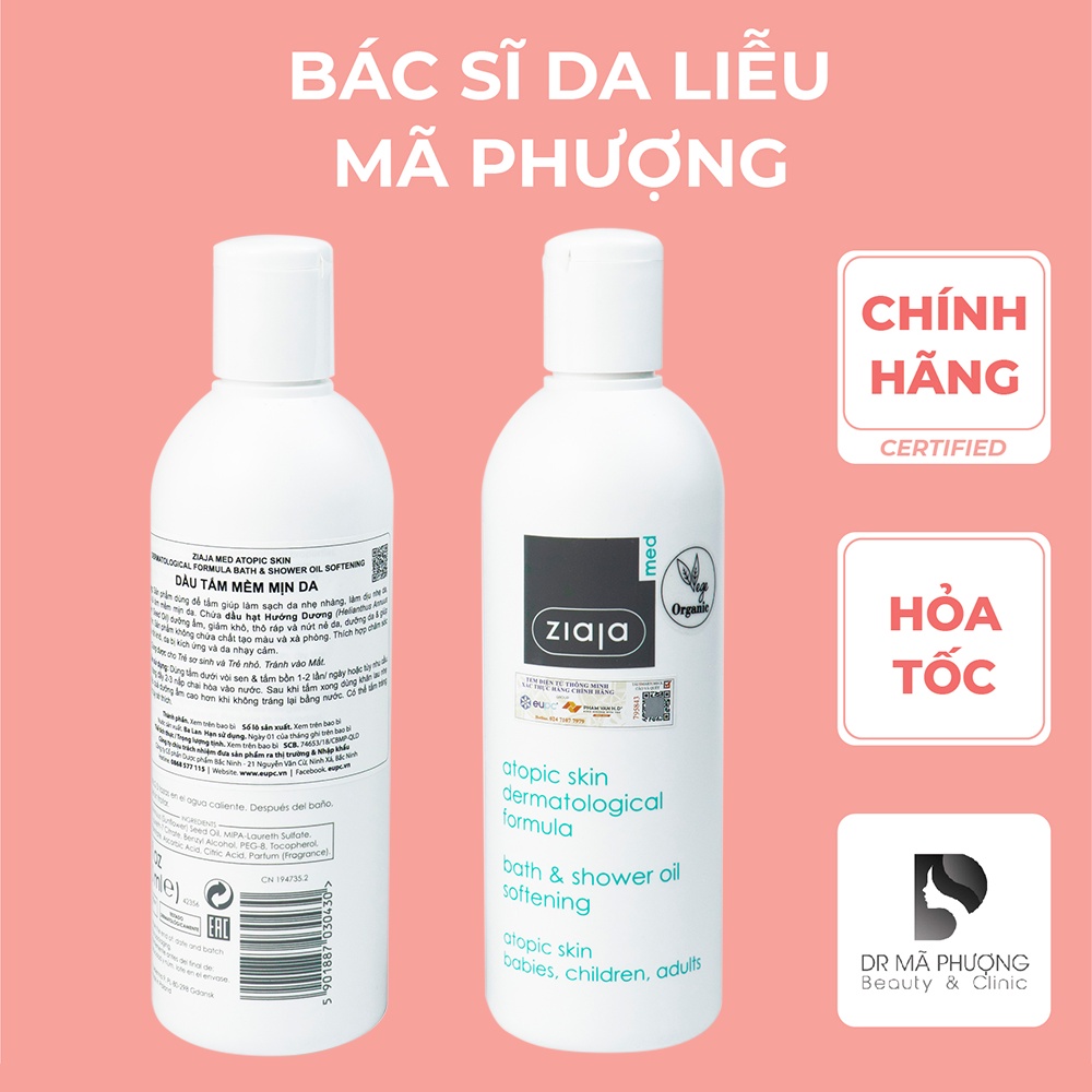 [CHÍNH HÃNG] SỮA TẮM ZIAJA giữ ẩm 270ml