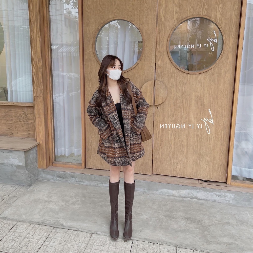 Áo khoác dạ kẻ 2 lớp cao cấp (A17) | BigBuy360 - bigbuy360.vn