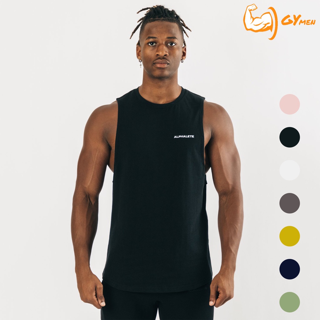 [ GYMEN ]Áo thun thể thao nam vest cộc tay cổ tròn phong cách Âu Mỹ chất vải cao cấp thoáng thấm mồ hôi size lớn co giãn in dạo phố bóng rổ chạy bộ áo thun cầu lông