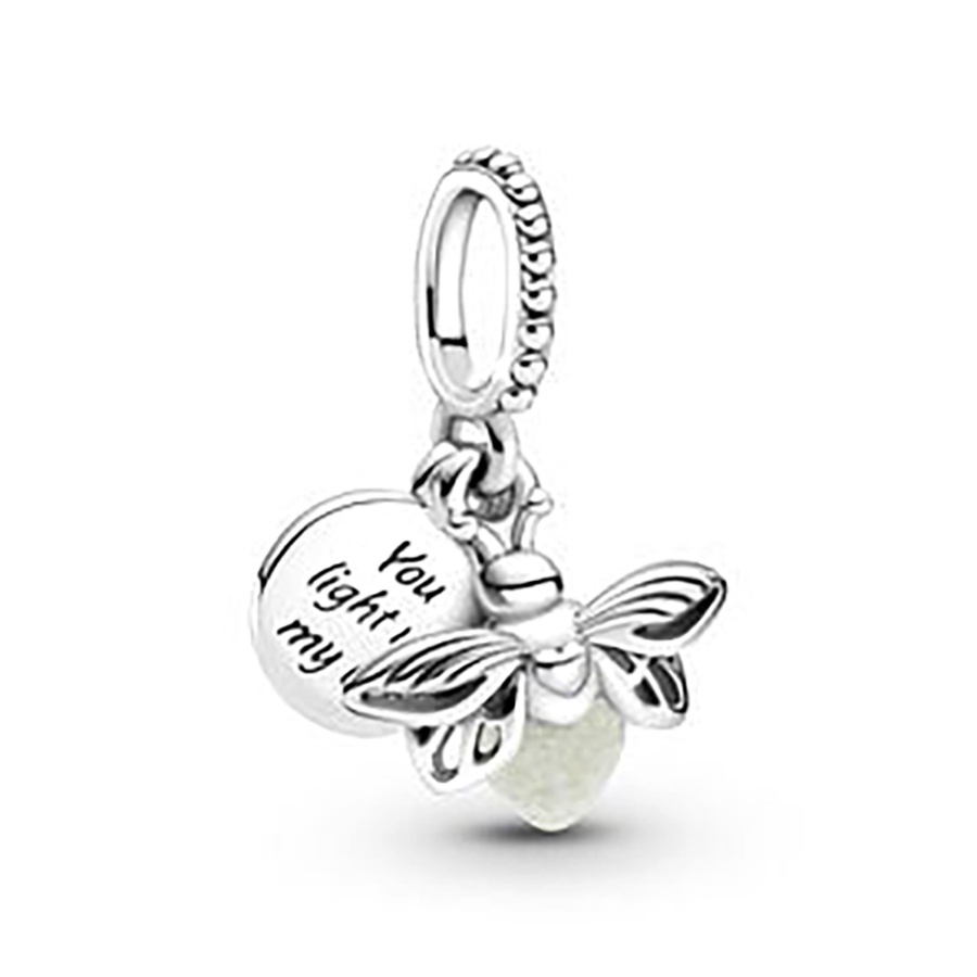 Hạt Trang Trí Vòng Đeo Tay Màu Bạc Họa Tiết Động Vật Hoạt Hình Dễ Thương Diy