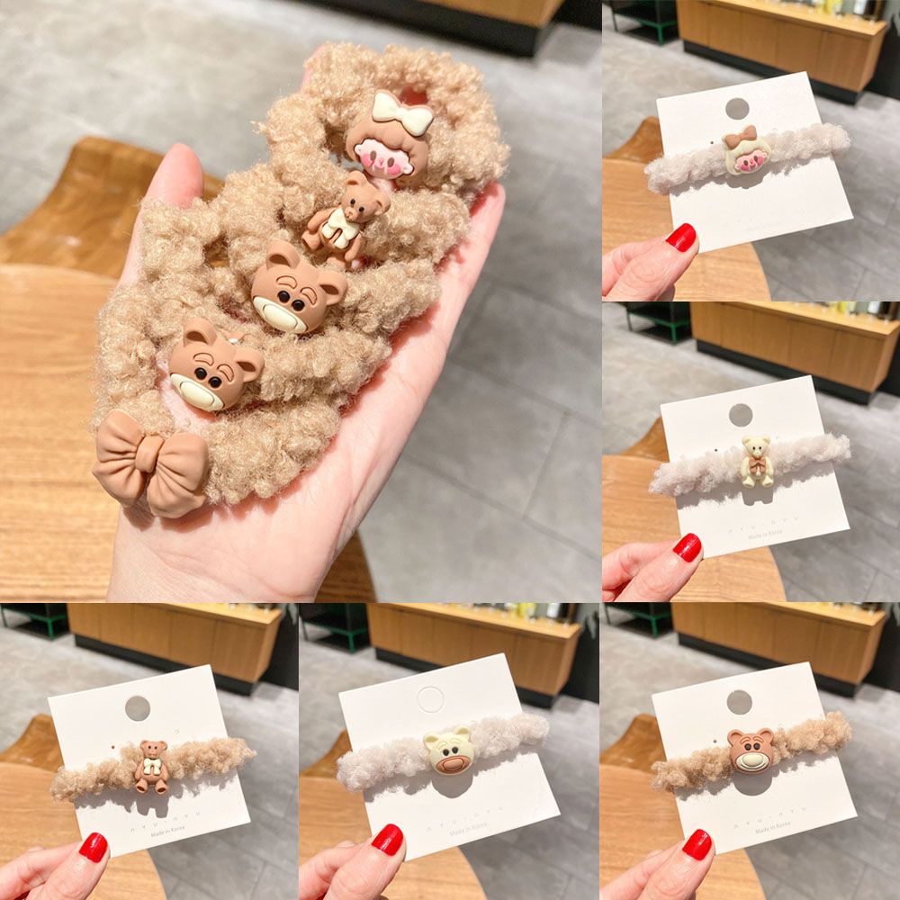 Dây Buộc Tóc Cao Su Mềm Co Giãn Kiểu Hoạt Hình Đáng Yêu Cho Bé