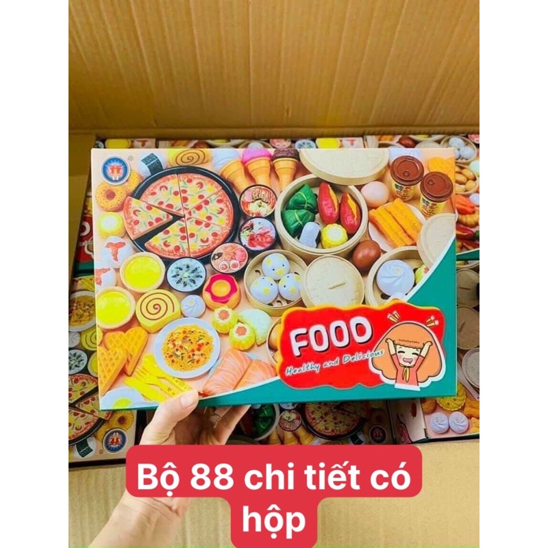 Bộ đồ chơi nấu ăn bánh bao 88 chi tiết siêu cute( quà 1/6 cho bé)