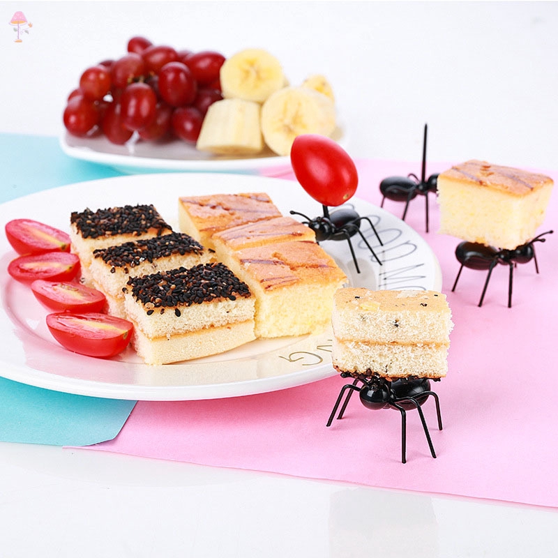 LL Animal Farm Ant Fruit Fork Mini Cartoon Children Food Fruit Party Decor  @VN