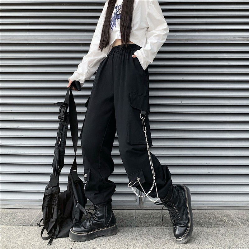 Quần Dài Lưng Cao Co Giãn Phong Cách Hip Hop Thời Trang Cho Nữ | BigBuy360 - bigbuy360.vn